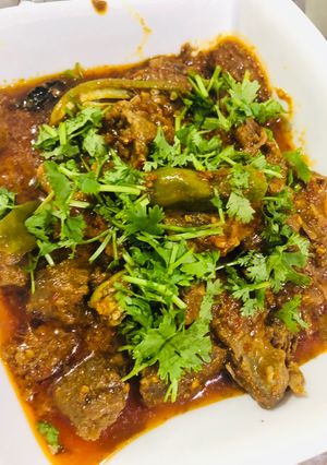 A picture of Beef spicy shanwari karhai.