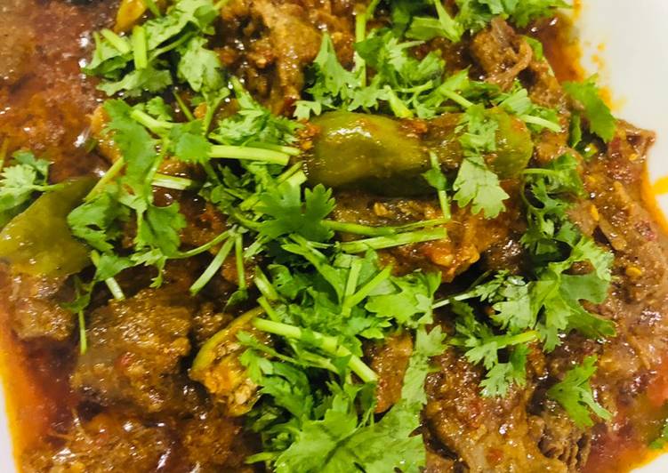 Beef spicy shanwari karhai