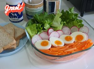 รูปของ สลัดแรดิชไข่ต้ม Radish-Boiled Egg Salad