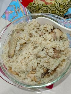 Foto resep Nasi tim ayam kampung