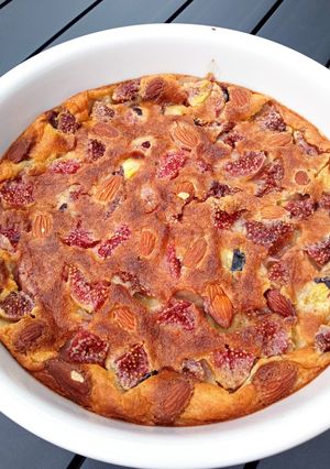 A picture of Fig and Almond Clafoutis.