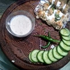 A picture of Chatkhara MALAI boti Skewers.