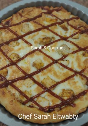 صورة لوصفة بيتزا فراخ بصوص الباربكيو على طريقتي