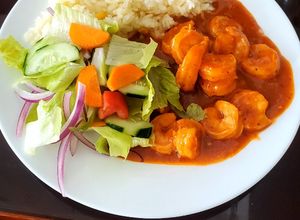 Una foto de Camarones a la diabla