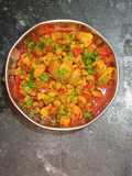 Mix sabji with lilva beans