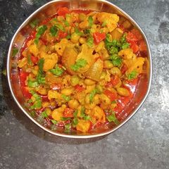 A picture of Mix sabji with lilva beans.