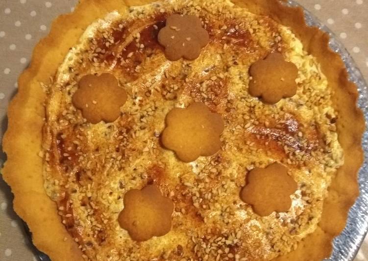 Crostata tiramisu fiorita