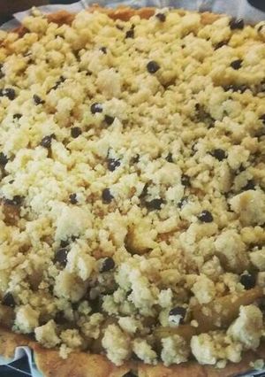 Une photo de Tarte crumble poire chocolat