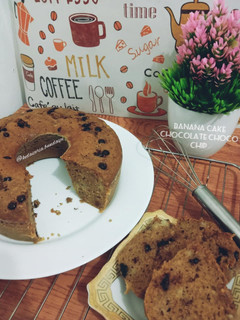 Foto resep Banana Cake chocolate chip panggang #PisangGaul