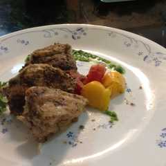 A picture of Curry Leaf Baked Chicken.