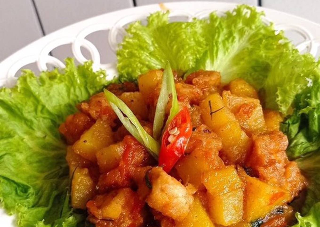 Balado Kentang Tempe