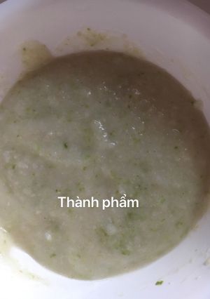 Hình của món Cháo yến mạch đậu ve phomai rắc.