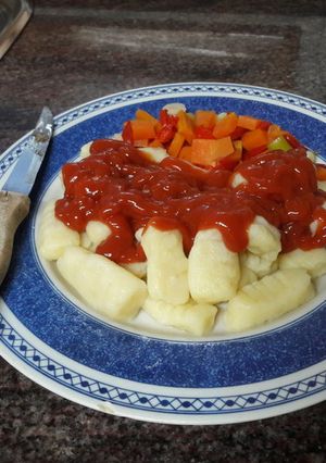 Una foto de Ñoquis caseros sin gluten veganos