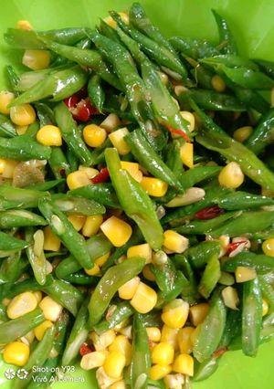 Foto resep Tumis kacang panjang.