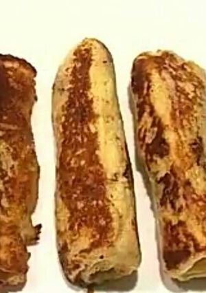 A picture of Yummy banana roll snacks.