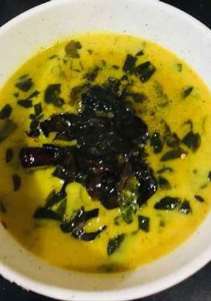 A picture of Methi/ Fenugreek Kadhi.