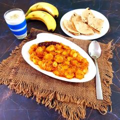 A picture of Ripe Banana jain Sabji.