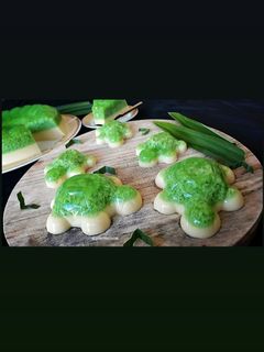 Foto resep 🍮 pudding lumut lapis jagung mentega 🍮