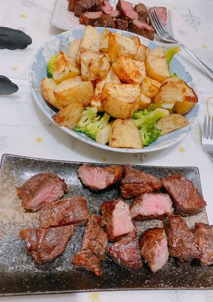 氣炸牛排馬鈴薯 的食譜成品照片