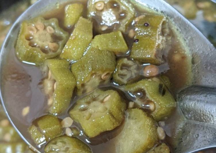 Simple Way to Prepare Tasty My Mom's Soothing Okra Sambar