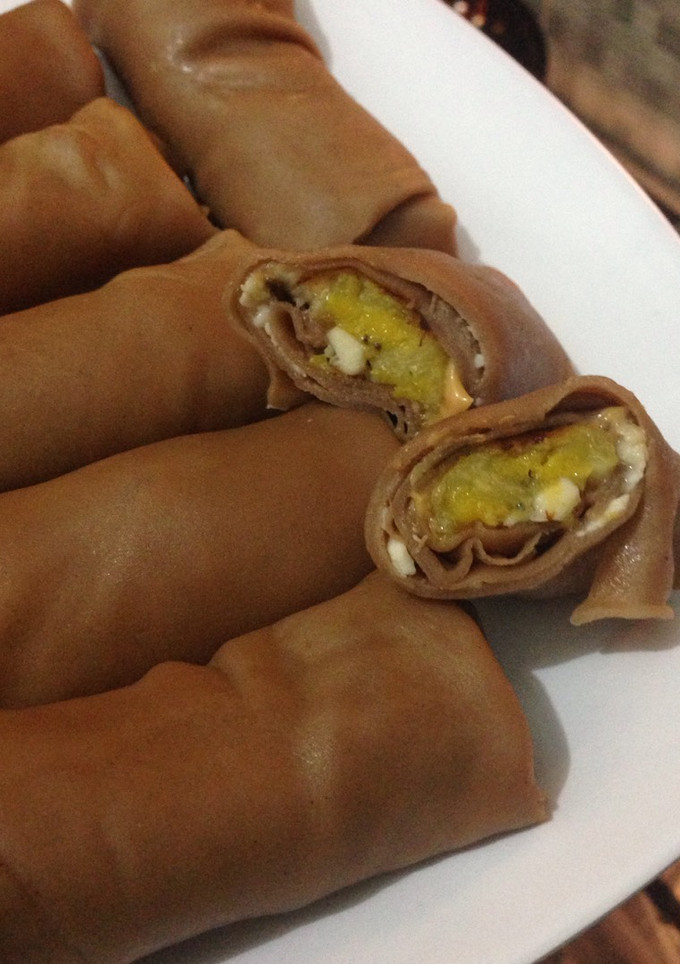 Foto resep Dadar gulung pisang coklat keju