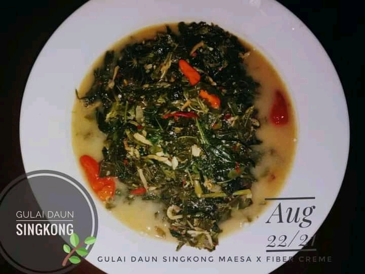 Bagaimana Menyiapkan Gulai Daun Singkong X Fiber Creme, Lezat