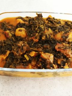 عکسی از دستور خورشت آلو اسفناج