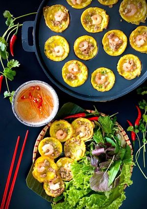 Hình của món Bánh khọt - Nước tía tô.