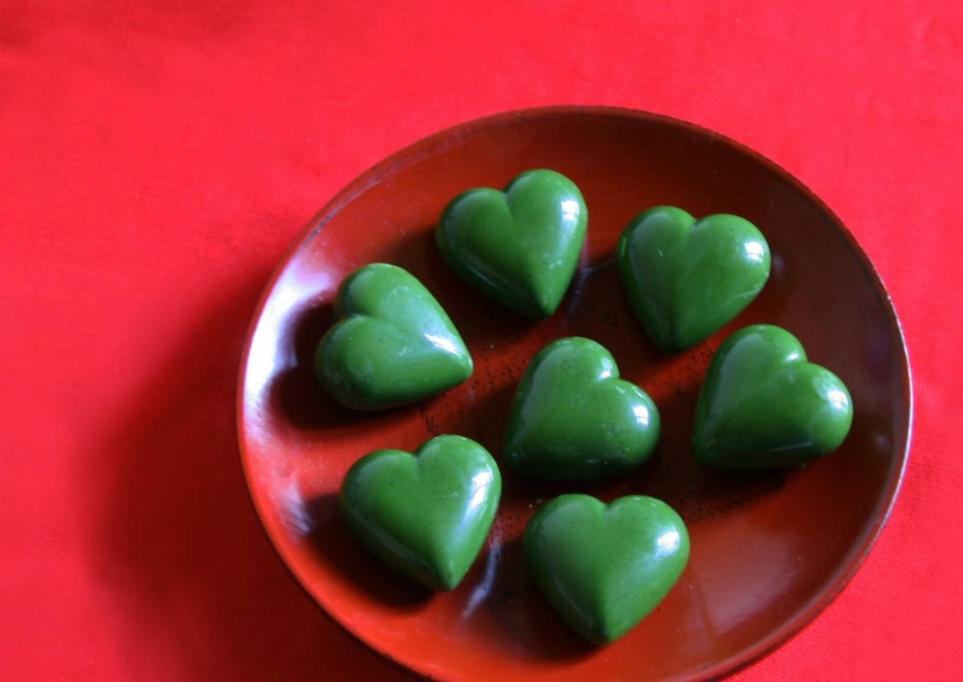 Matcha chocolate for Valentine's Day 2019