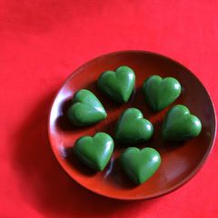 A picture of Matcha chocolate for Valentine's Day 2019.