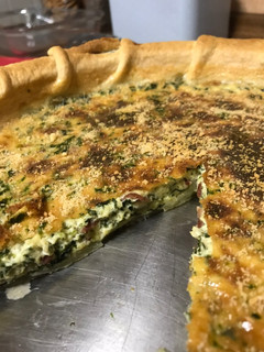 Una foto de Quiche espinacas