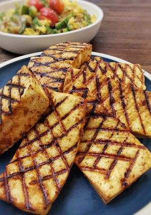 A picture of Grilled Marinated Tofu.