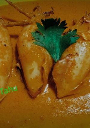 Foto resep Cumi Gulai isi tahu dan telur homed