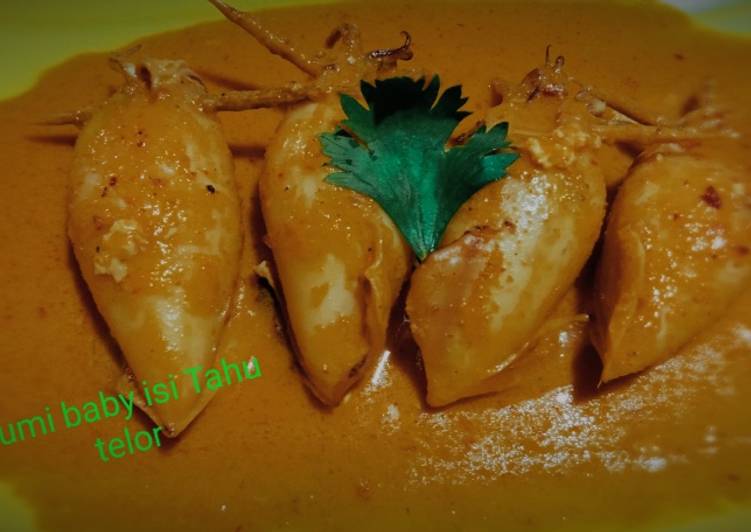 Olahan Cumi Gulai isi tahu dan telur homed | Resep Bumbu Cumi Gulai isi tahu dan telur homed Yang Bikin Ngiler