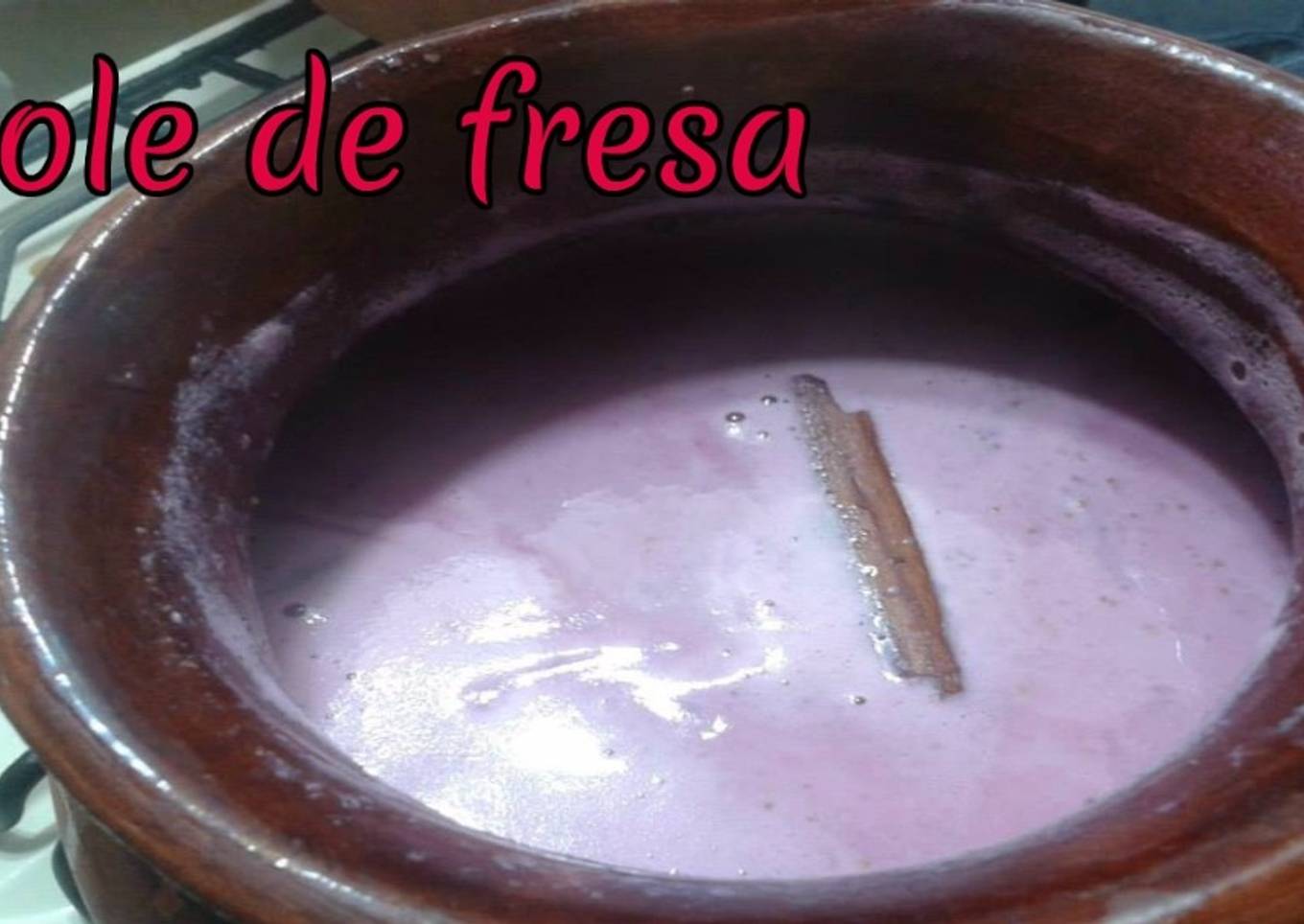 Atole de fresa natural