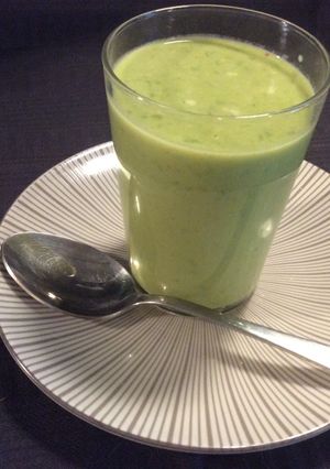 Une photo de Crème de petits pois à la menthe