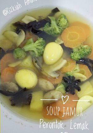 Foto resep Soup Jamur Perontok Lemak