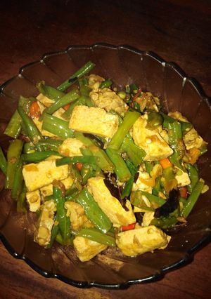 Foto resep Oseng kacang panjang mix tahu