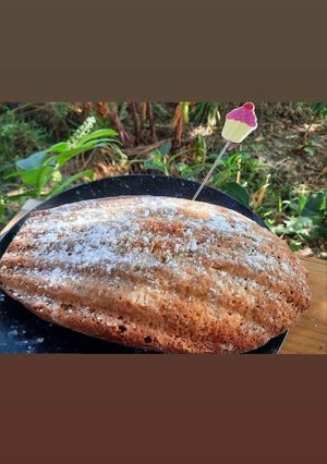 Une photo de Grosse madeleine marbrée banane / chocolat