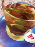 شاي أخضر مع أوراق النعناع لتخفيف الوزن ☕