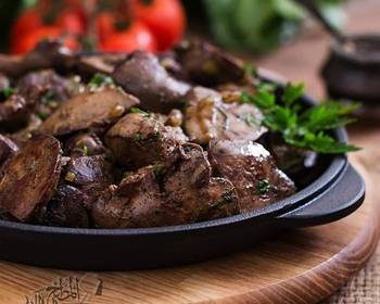Fresh, Cooking Recipe Chicken_liver_with_onion_garlic_and_pomegranate_molasses Delicious and Healthy
