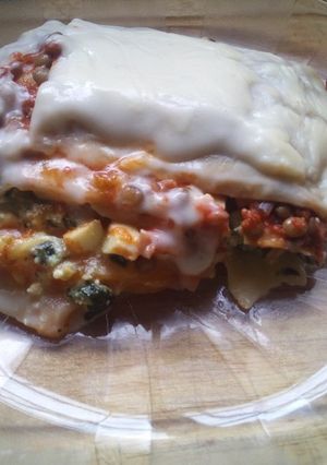 Una foto de Lasagna sin carne
