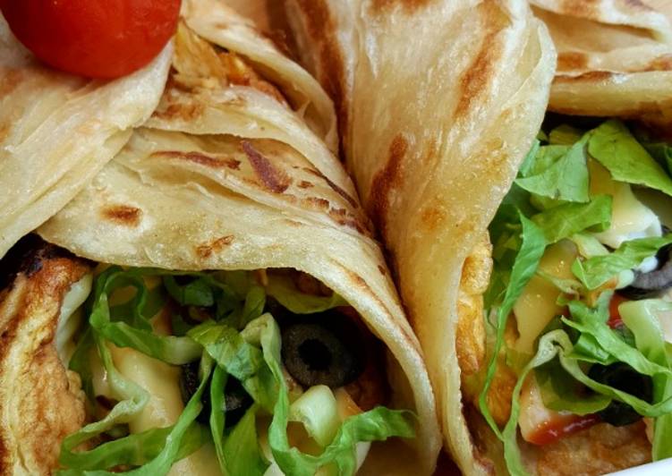 Recipe: Tasty Chicken tikka egg roll paratha