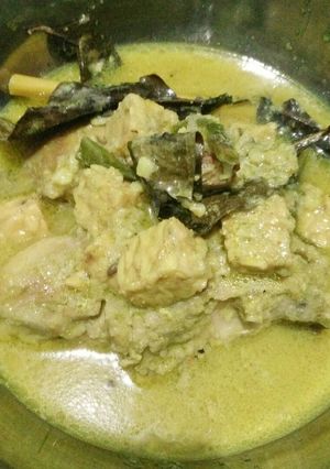 Foto resep Opor Ayam tempe kacang panjang