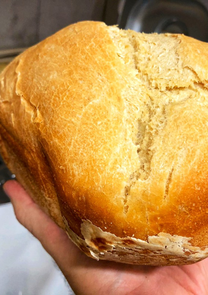 Una foto de French bread o pan francés con panificadora del Lidl 2020