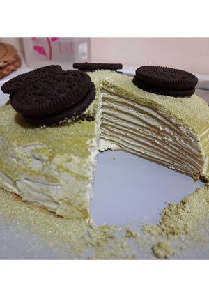 Foto resep Matcha Mille Crepe Cake 🎂
