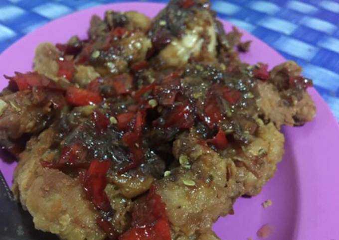 Ayam fillet sambal geprek