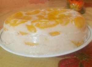 Una foto de Postre fácil de durazno