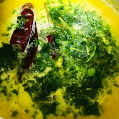 A picture of Dal Palak in my style.