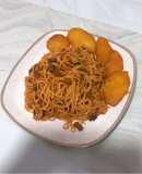 ماکارونی با لوبیا سبز 🍝